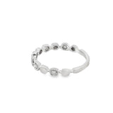 Lady's White 14 Karat Hexagon Station Wedding/Anniversary Ring Size 6.