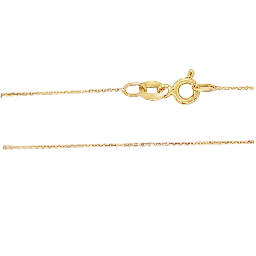 Yellow 14 Karat 0.53mm Cable Chain With Spring Clasp Estate Jewelry Le