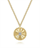Gabreil & Co Two-Tone Bujukan Diamond Disk Necklace