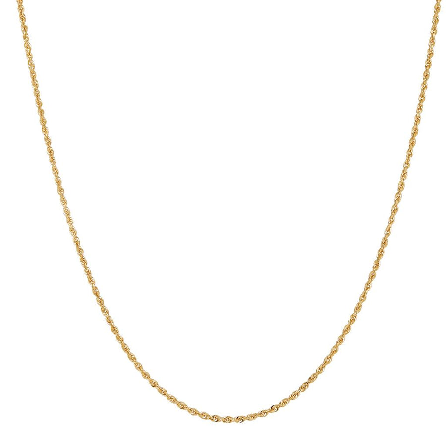 Yellow 14 Karat Rope Chain 
Length 18 
2.0-2.1MM Width
Gram Weight: