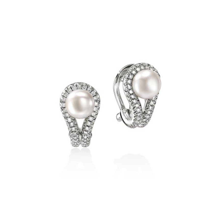 Sterling Silver Surf Omega Earrings John Hardy 2 = 6.00-6.50mm Fresh W