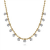 Gabriel & Co. Fashion 14K Yellow Gold Diamond Drop Station Necklace