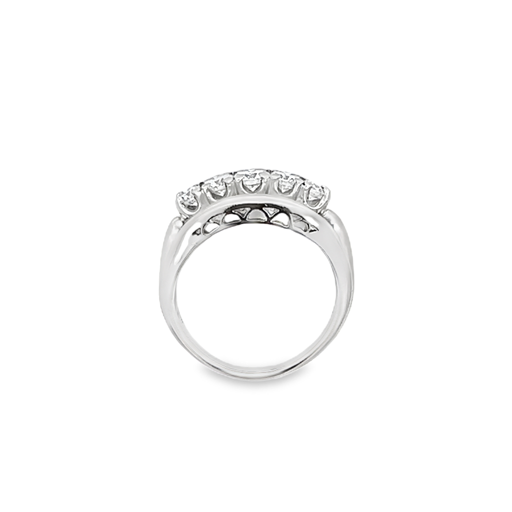 Estate Diamond Baguette & Round Fashion Ring