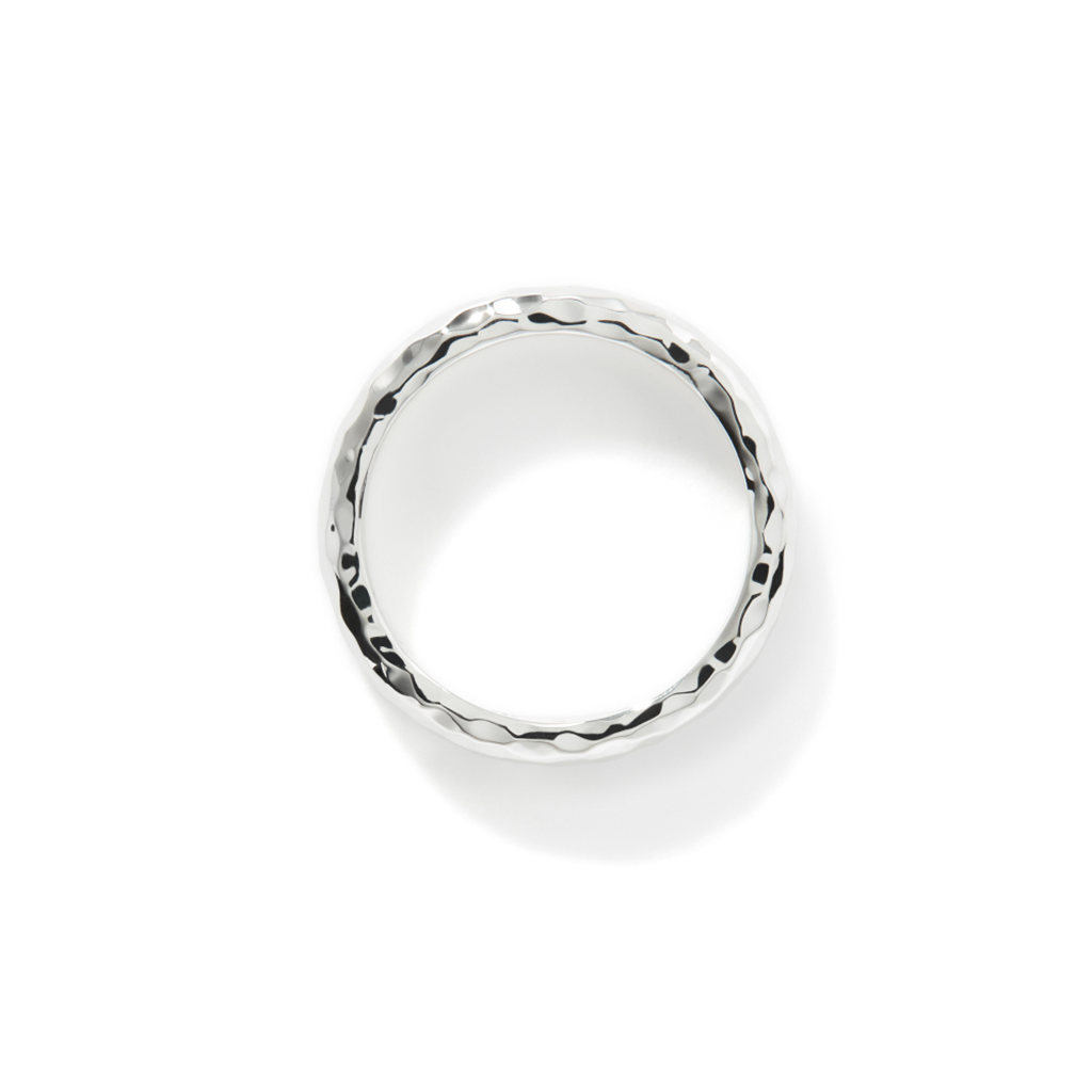 John Hardy Classic Chain Hammered Silver Band Ring 3.5mm