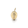 Yellow 14 Karat Puffed Football Charm Estate Jewelry Gram Weight: 1