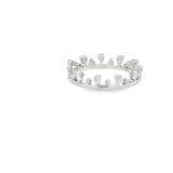 Lady's White 18 Karat Tiara Style Band Wedding/Anniversary Ring Size 6