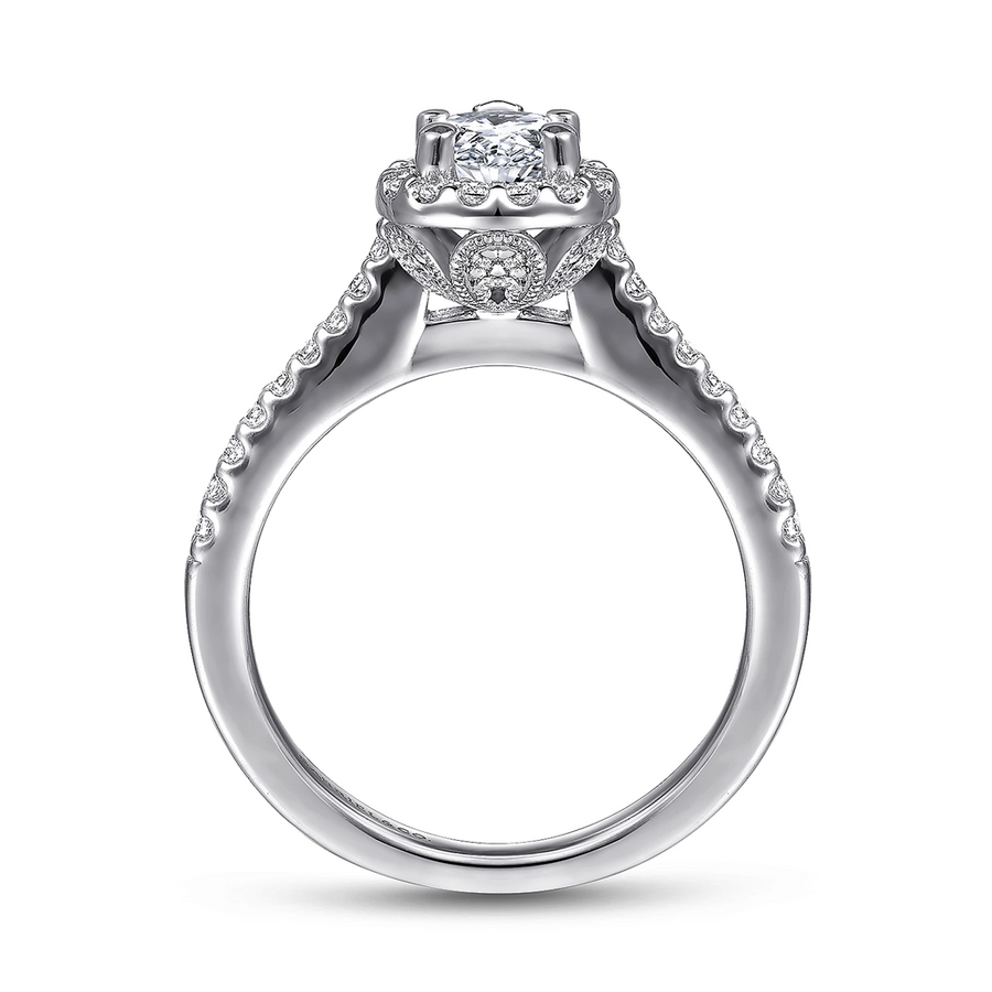 Gabriel & Co. Paige - Pear Shape Diamond Halo Engagement Ring Mounting