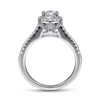 Gabriel & Co. Paige - 14K White Gold Pear Shape Halo Diamond Engagement Ring Mounting
