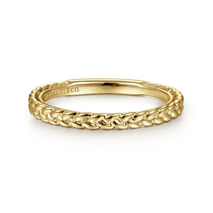 Lady's Yellow 14 Karat Stackable Collection Fashion Ring Size 6.5 Desi