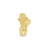 Yellow 14 Karat 19.88X14.89mm Toad With Ruby Eyes Estate Jewelry Size
