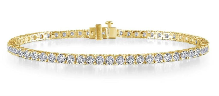 Lafonn Yellow Gold-Plated Sterling Silver Classic Tennis