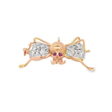 White/Rose' 14 Karat Fly Pin