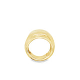 Yellow 18 Karat Cartier Nouvelle Vague Wide Band Ring Estate Jewelry S