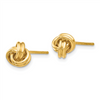 14K Yellow Love Knot Post Earrings