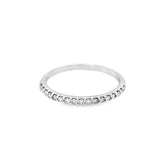 Estate 14 Karat White Gold Diamond Wedding Band