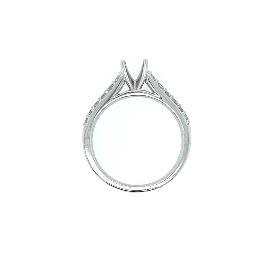 Lady's White 18 Karat Cathedral Ring