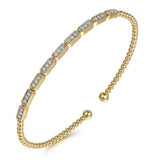 Lady's Yellow 14 Karat Hexagonal Bezel Bracelet Length 6.25 27 = 0.27t