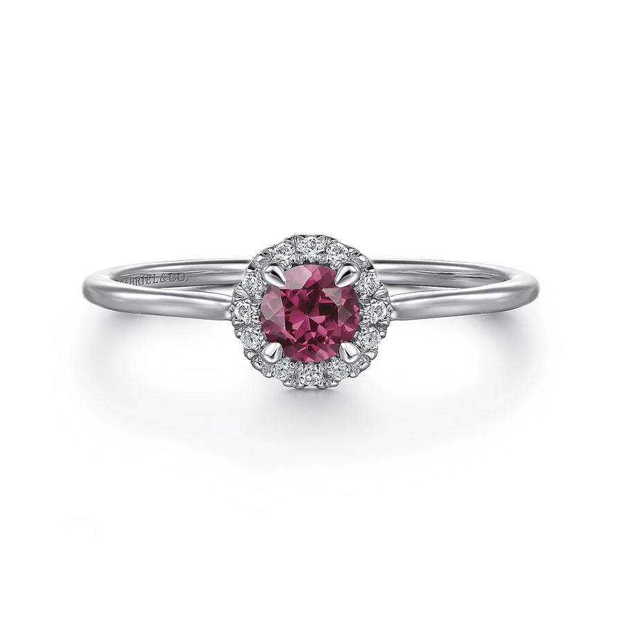 Pink Tourmaline 14 Karat White Fashion Ring