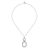 Gabriel & Co. Lady's Bujukan Octagon White Sapphire Necklace