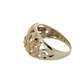 Estate Diamond Cut Floral Dome Band