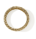 Yellow 14 Karat 9mm Rata Chain Band Ring John Hardy. Size 8