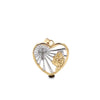 Yellow 10 Karat Heart W/ Cross & Madonna Charm Estate Jewelry Gram Weight: 1