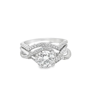 Estate Gabriel & Company 3 Ring Diamond Wedding Set