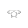 Nelson Lady's White 18 Karat Hidden Diamond Halo Ring Mounting