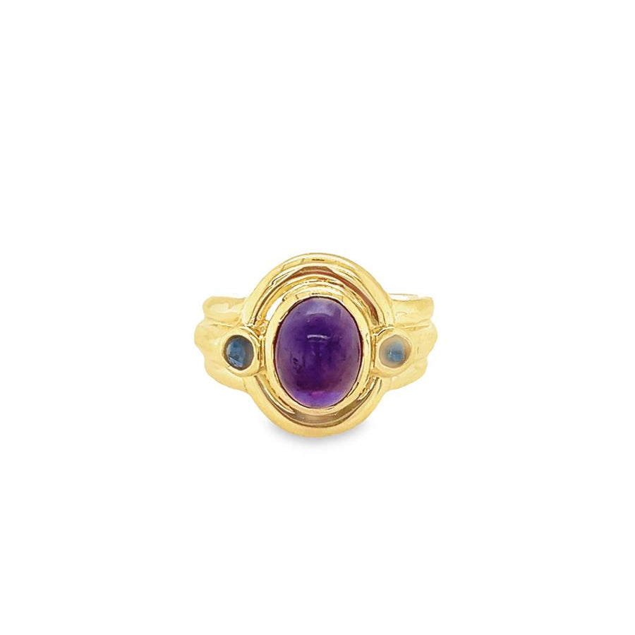 Yellow 14 Karat Amethyst Fashi