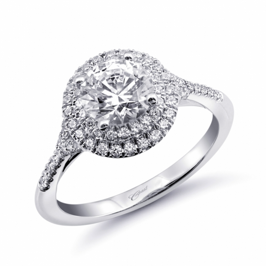 Coast Diamond Double Halo Split Shank Ring Mounting