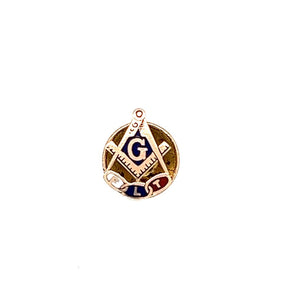 Gold Plated Masonic Pin Estate Jewelry