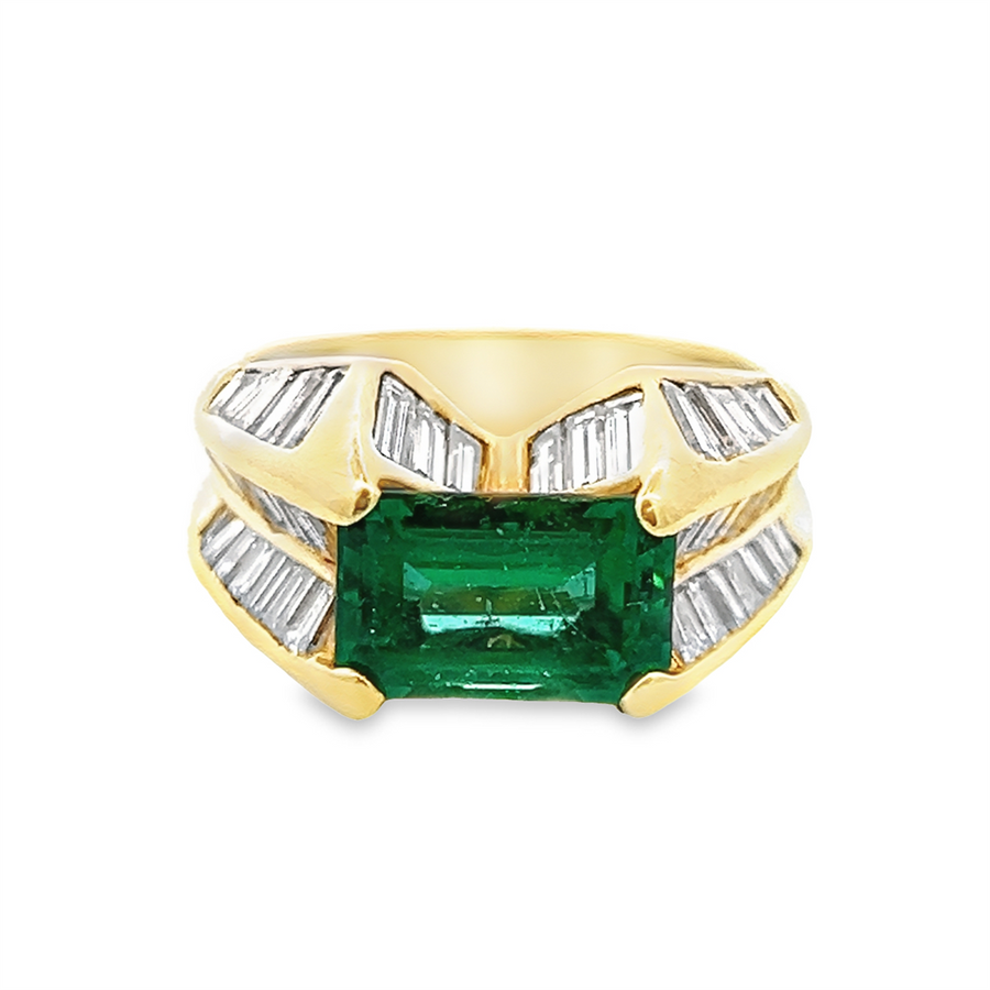 Emerald & Diamond Fashion Ring