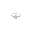 Lady's White Polished 18 Karat Prong Set Halo Engagement Ring