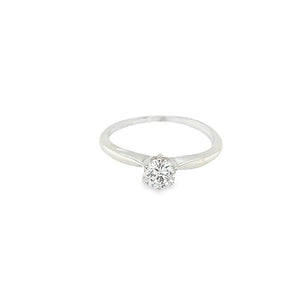 White 14 Karat Solitaire Ring