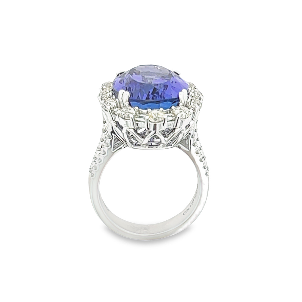 Estate Tanzanite and Crown of Light Ring