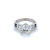 Estate Ladies Diamond and Sapphire Engagement Ring Mounting