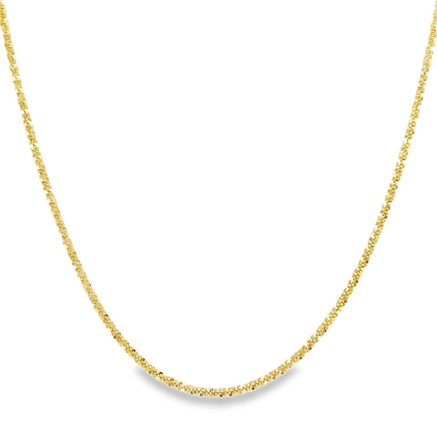 Yellow 14 Karat Diamond Cut 1.50mm Popcorn Chain w/ Lobster Clasp Esta