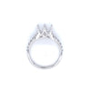 Lady's White 18 Karat Split Shank 6 Prong Ring