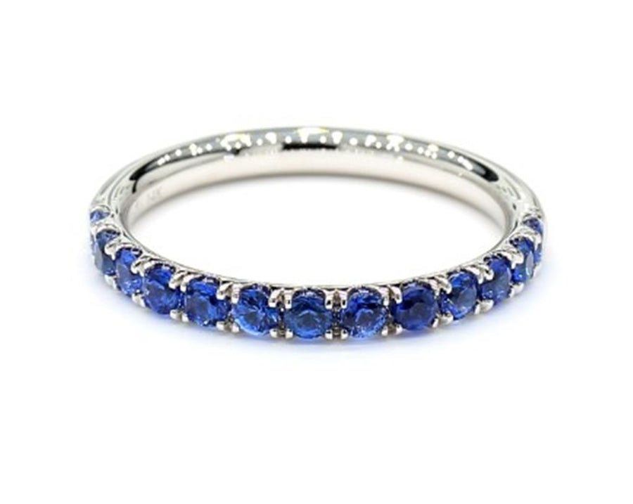 Sapphires 14 Karat White Fashion Ring