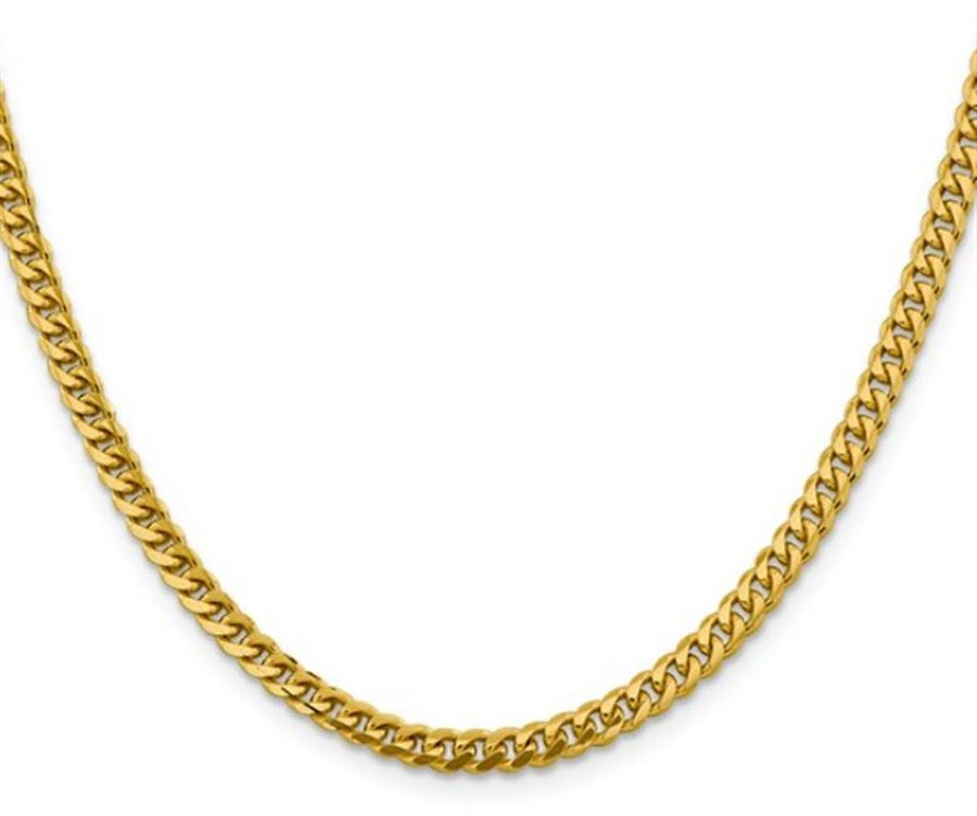 Yellow 10 Karat 4mm Cuban Chain w/ Safety Box Clasp Estate Jewelry Len
