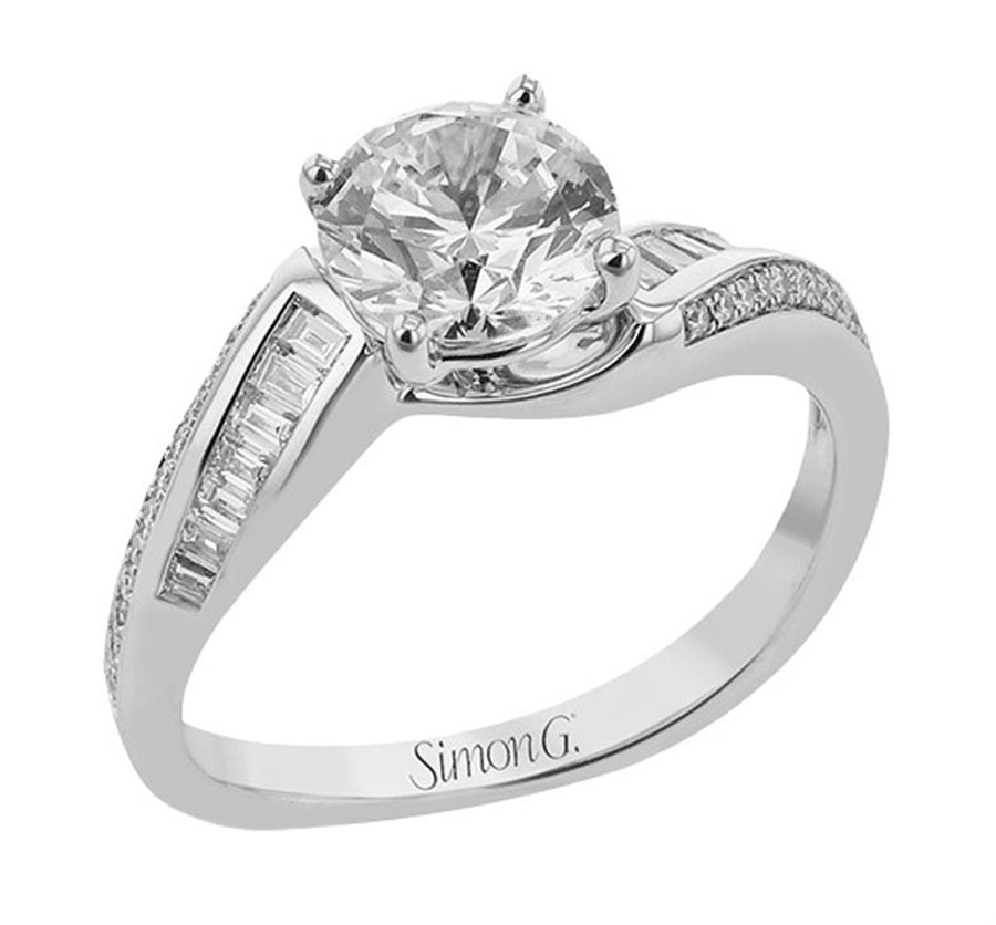 Simon G. Bypass Channel Set Diamond Engagement Ring Mounting