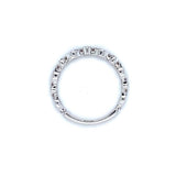 Lady's White Polished 14 Karat Geometric Fancy Wedding/Anniversary Rin