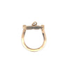 Yellow Polished 14 Karat Horse Shoe Shaped Charm Holder Estate Jewelry Gram Weight: 2.8