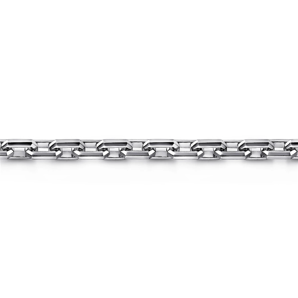 Gabriel & Co. Men's 925 Sterling Silver Faceted Chain Bracelet