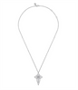 Gabriel & Company White Sapphire Bujukan Cross Necklace