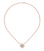 Lady's Rosé 14 Karat Starburst Pendant Necklace Length 18 36 = 0.26tw