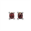 Estate Cushion Cut Garnet and Diamond Earrings