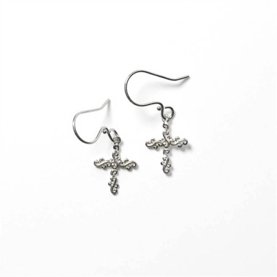Southern Gates Filigree Cross Dangle Earrings