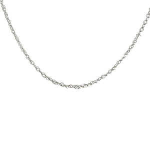 White 14 Karat Twisted Chain W