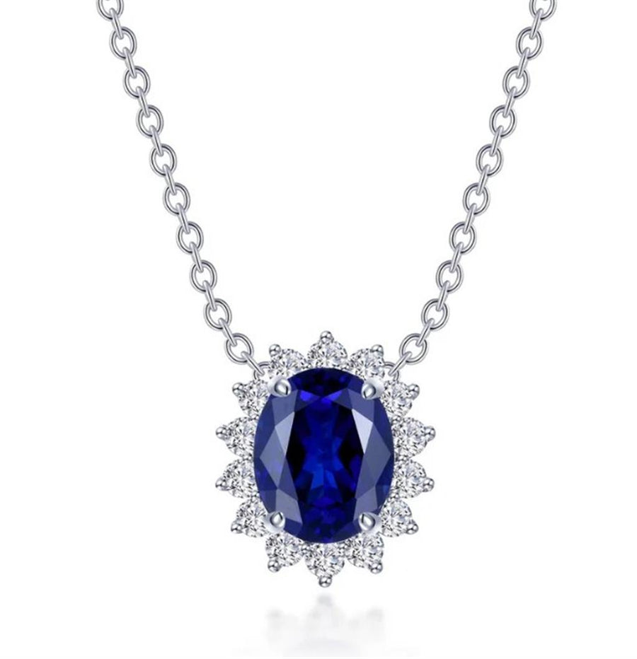 Lafonn Sterling Silver Oval Halo